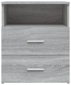 2 db szürke sonoma színű éjjeliszekrény 50x32x60 cm
