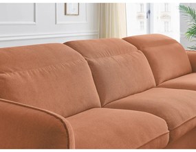 Narancssárga kinyitható sarokkanapé (variálható) Achille – Bobochic Paris