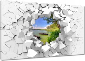 Vászonkép 60x40 Tó Csónakok Tájkép