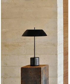 Fekete márvány asztali lámpa fém búrával (magasság 58 cm) Sayra – Kave Home