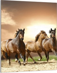 Üveg Vágódeszka 40x52 Lovak a Konyhában