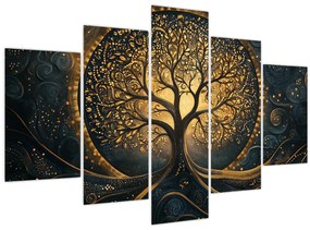 Kép – Arany aurájú fa (150x105 cm)