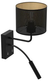 Fali lámpa LOFT SHADE 1xE27/60W+1xG9/8W/230V fekete/arany