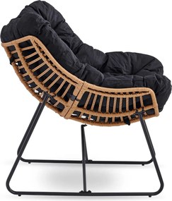 Pihenőfotel fekete színben FIN