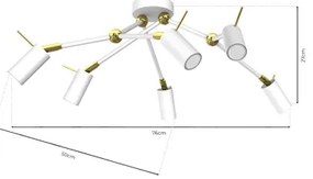 Spotlámpa IRIS 6xGU10/MR11/40W/230V fehér/arany