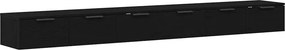 vidaXL Fali szekrény 2 pcs Fekete tölgy 102 x 30 x 20 cm Faanyag