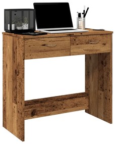antik fa színű szerelt fa íróasztal 80 x 40 x 75 cm
