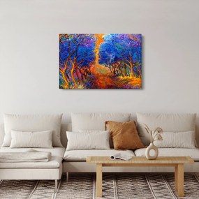 Kép - őszi fa koronák, modern impresszionizmus (90x60 cm)