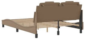 cappuccino színű ágykeret Viana LED-ekkel matrac nélkül 140x190 cm