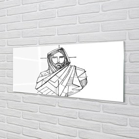 Akrilkép Jézus rajz 100x50 cm