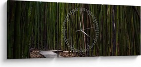 Kép - A bambuszok között (órával) (90x30 cm)