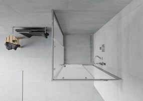 Mexen Rio 80 x 80 cm-es, szatén, króm négyzet alakú zuhanykabin - 860-080-080-01-30
