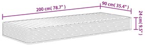 közepesen puha habmatrac 90x200 cm