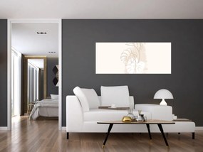 Kép - Line art monstera N⁰1 (120x50 cm)