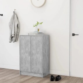betonszürke szerelt fa cipősszekrény 60 x 35 x 92 cm