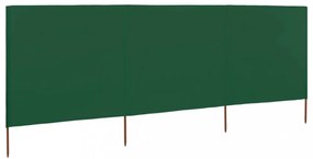 zöld szövet 3-paneles szélellenző 400 x 120 cm