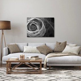 Kép - Absztrakt rózsa fekete-fehér (70x50 cm)