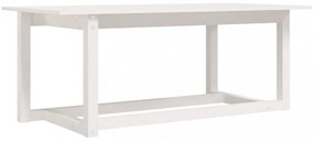fehér tömör fenyőfa dohányzóasztal 110 x 55 x 45 cm
