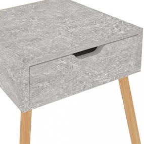2 db betonszürke szerelt fa éjjeliszekrény 40 x 40 x 56 cm