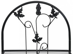 háromszintes fekete vas virágtartó állvány 52 x 28 x 128 cm