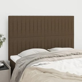 4 db sötétbarna szövet fejtámla 72 x 5 x 78/88 cm