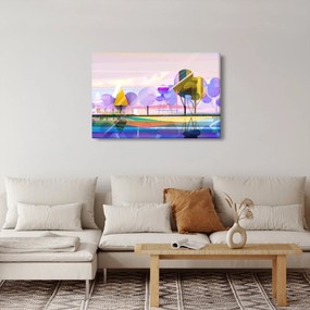 Kép - absztrakció, táj (90x60 cm)