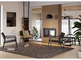 Fekete fotel nádfonattal Loop – DAN-FORM Denmark