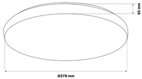 LED Fürdőszobai mennyezeti lámpa PIRIUS LED/12W/230V átm. 28 cm IP44
