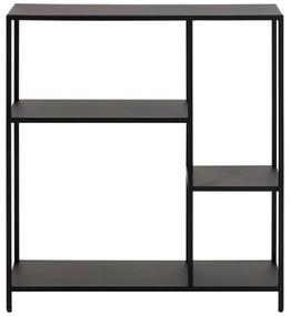 Fekete fém könyvespolc 80x86 cm Newcastle – Actona