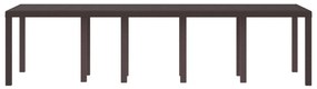 Kerti asztal Barna 300x100x73 cm Polirattan