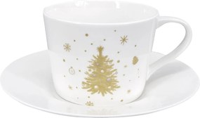 Porcelán csésze és csészealj Golden Carol 2025 150 ml