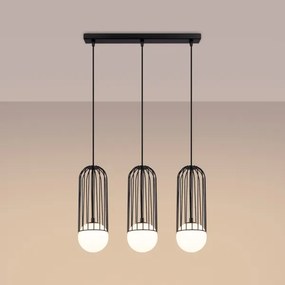 Sollux SL.1334 - Csillár zsinóron BRINA 3xG9/8W/230V fekete