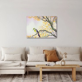 Kép - Akvarell madár a fán (70x50 cm)