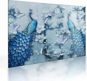 Pávák képe (üvegen) (70x50 cm)