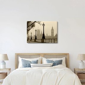 Kép - London a ködben, Anglia (70x50 cm)