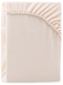 Bézs gumis frottír lepedő 140x200 cm Ruby – Restilo