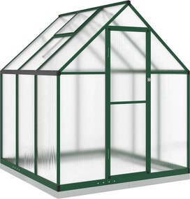 vidaXL zöld alumínium melegház alapvázzal 169 x 169 x 202 cm