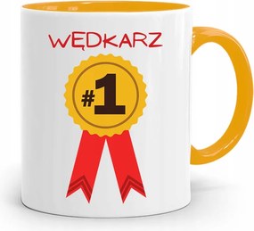 Sárga Horgász Bögre Horgász Első Számú, fényképes nyomattal