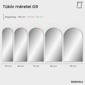 Atipikus tükör LED világítással G92058