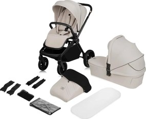 Lionelo - Kombinált babakocsi 2 az 1-ben MIKA PLUS homokszínű