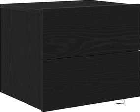 vidaXL Éjjeliszekrény fiókkal Fekete tölgy 50 x 39 x 41 cm Faanyag