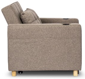 Ágyazható Fotel Trüffel Kárpittal. SOLOR