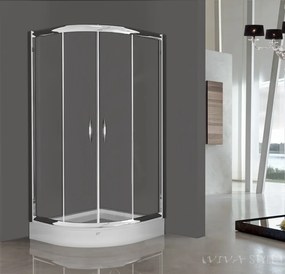 Vela Banyo TMP zuhanykabin - 90 ÍVES - 5 mm víztiszta vízlepergető üveggel - 90 x 90 x 190 cm