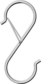 Szekrényrúdra szerelhető akasztók, 90x35x3 mm, 10 darabos készlet
