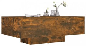 füstös tölgy színű szerelt fa dohányzóasztal 85 x 55 x 31 cm