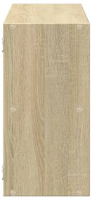 sonoma tölgy színű szerelt fa fali polc 100 x 25 x 50 cm