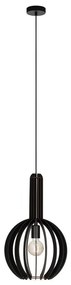 Eglo 900153 - Csillár zsinóron VELASCO 1xE27/40W/230V á. 31 cm fekete
