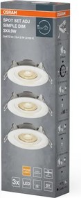 Osram - 3 darabos szett beépíthető LED-spotlámpa SPOT LED/4,9W/230V 2700K fehér