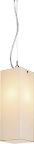 RENDL LUCIA 30x10 függőlámpa szaténüveg/króm 230V LED E27 15W