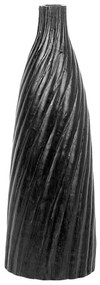 Terrakotta Dekor váza 45 Fekete Ezüst FLORENTIA Beliani